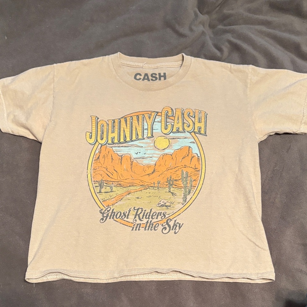 Women’s XS Babydoll Johnny Cash Graphic Tee